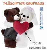 Hochzeit Plüschtier, Hochzeit Stofftier, Hochzeit Kuscheltier, Hochzeit Teddybär, Hochzeit Teddy, Bärenpaar Hochzeit Bär + Bärin mit Herz