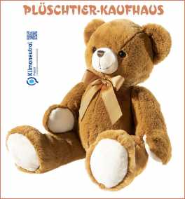 Teddybär braunmit Schleife, Teddy braun mit Schleife, Heunec 140561